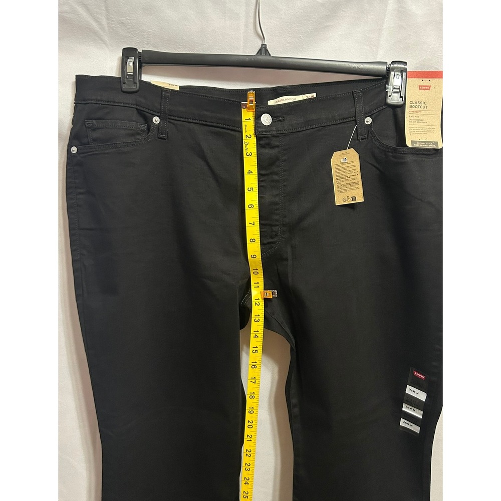 NWT Levis Womens Classic Bootcut Jeans Black Hypersoft Mid Rise Plus Size 26W M - Picture 3 of 9